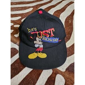 Vintage 90s Disney Mickey "He's Just A Mouse, Yeah Right" Snapback